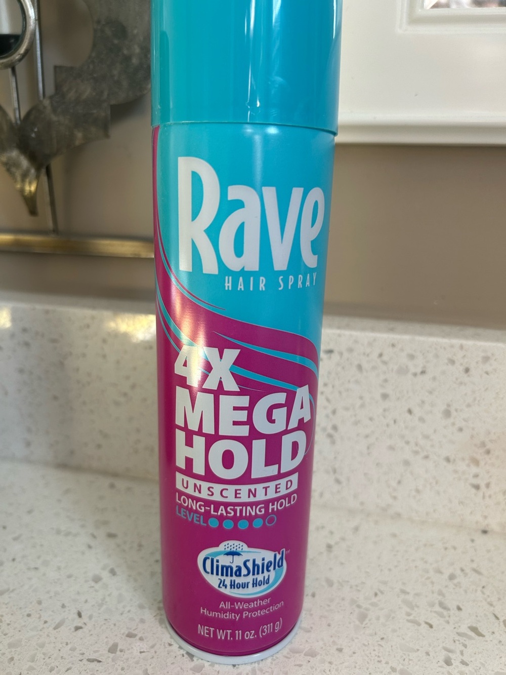 Rave 4X Mega Hold Unscented Hair Spray